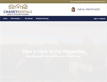 Tablet Screenshot of chaneyrentals.com